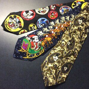 Men's Mickey Mouse Silk Tie Lot of 3, MICKEY INC